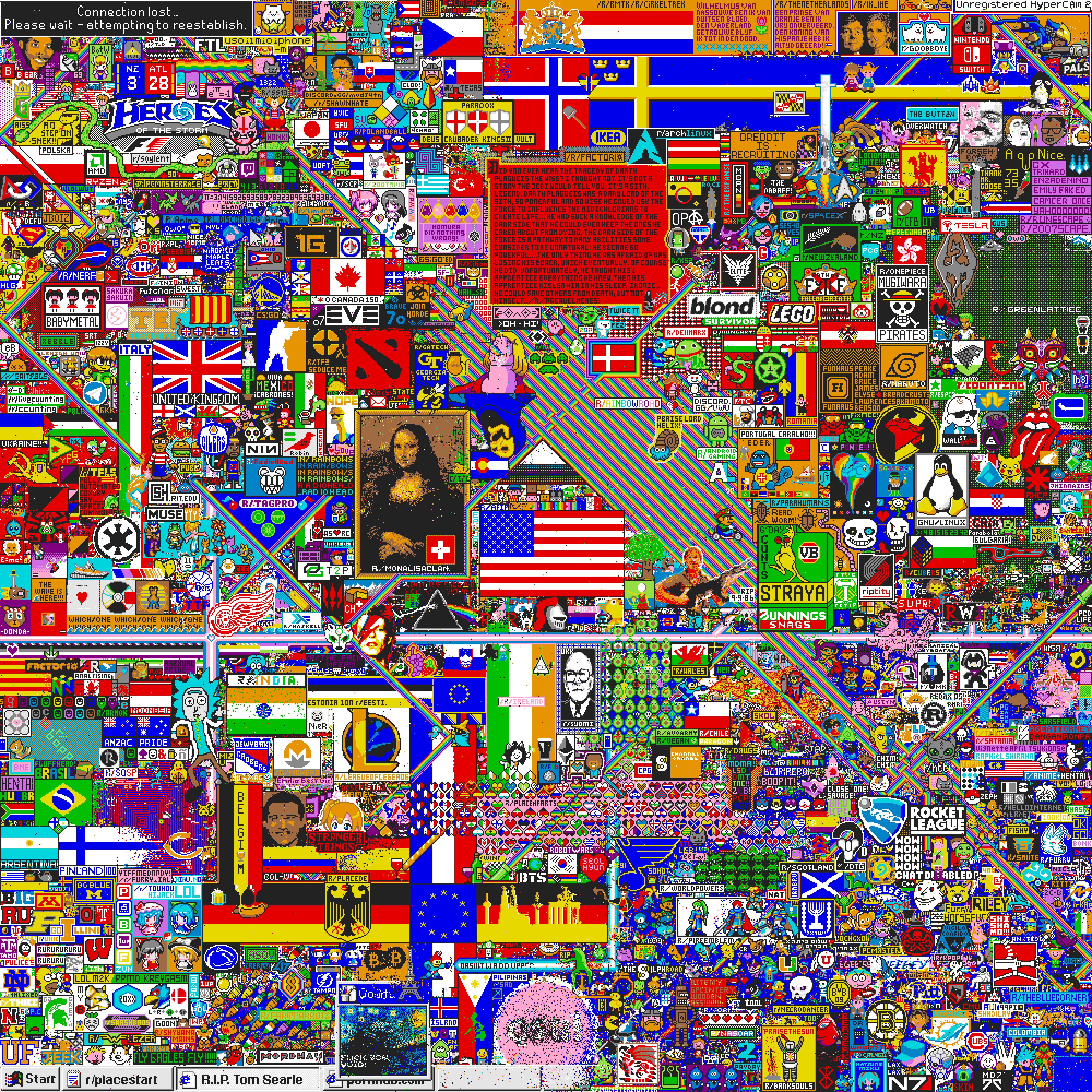 The original r/place canvas.